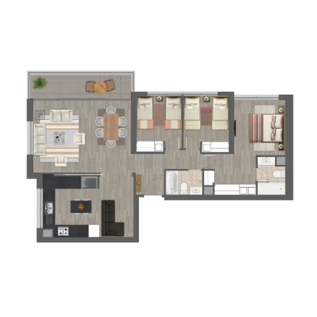 Planta Torre A - Modelo Tipo 3