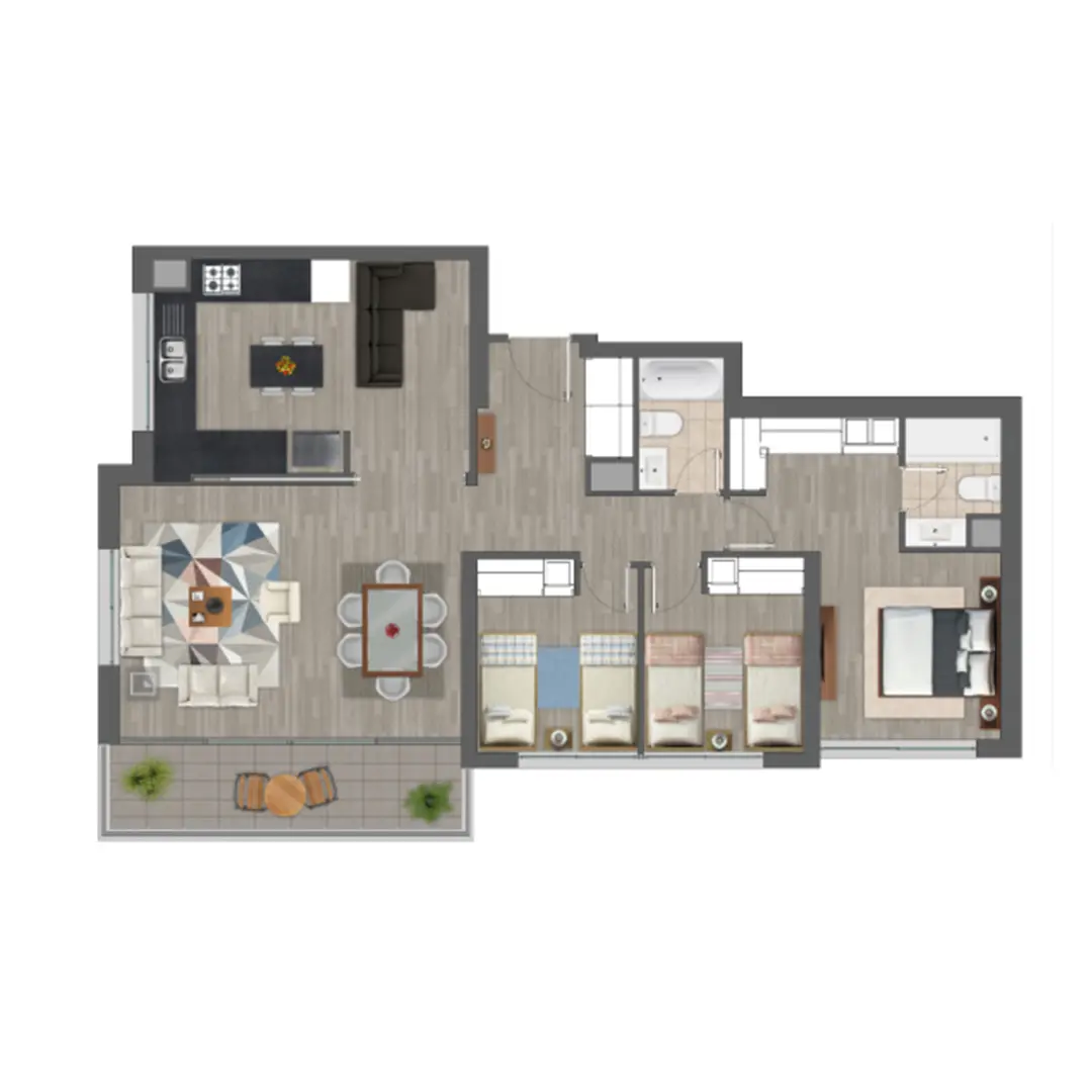 Planta Torre B - Modelo Tipo 4