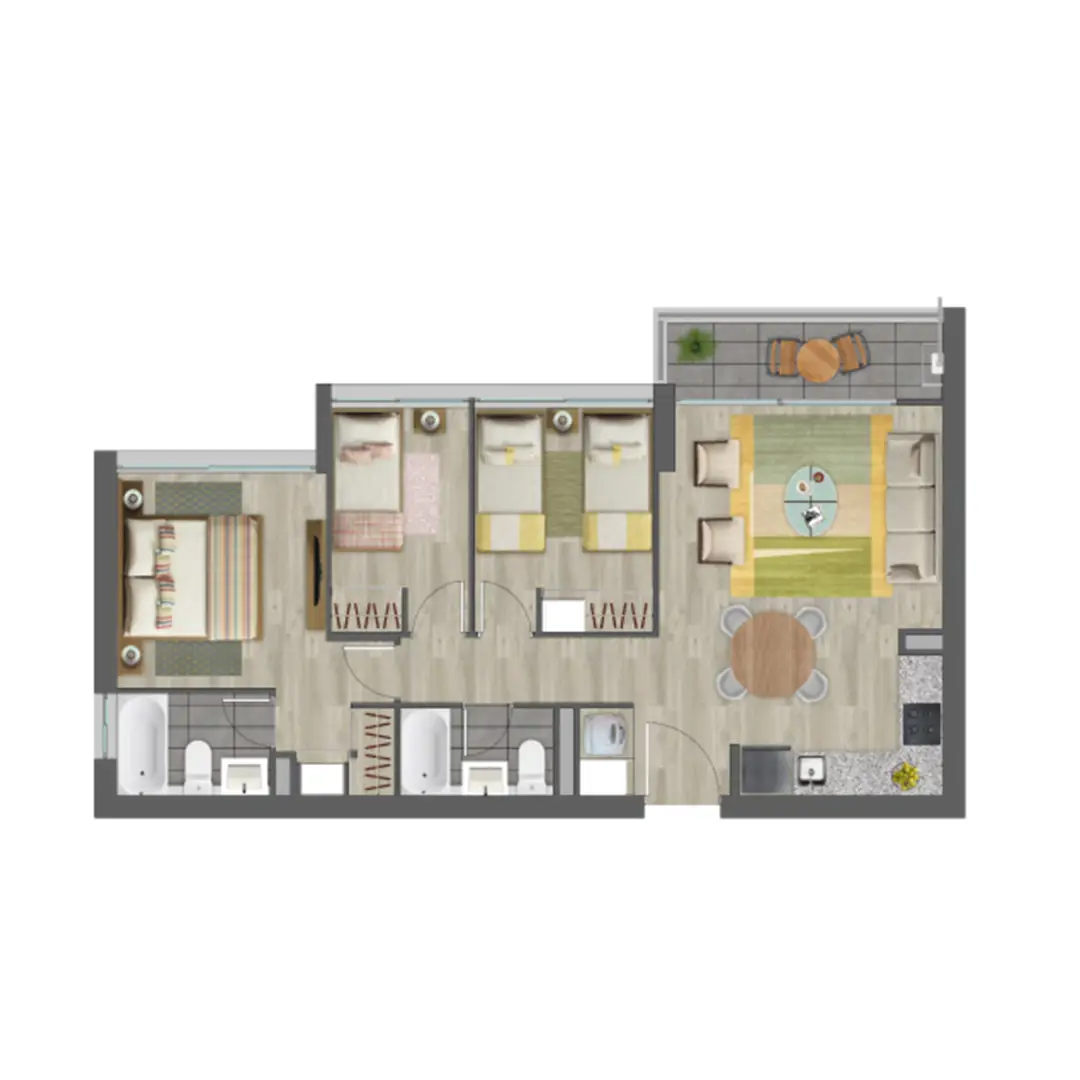 Planta Torre A - Modelo Tipo 1